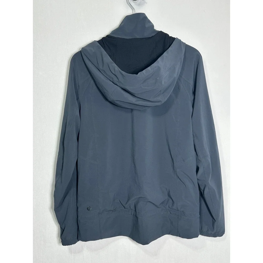 Lululemon Lululemon Step To‎ It Jacket Blue Tied Grey Charcoal Full Zip Size 6